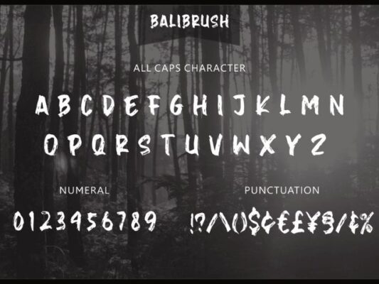 Balibrush – Rough Marker Font