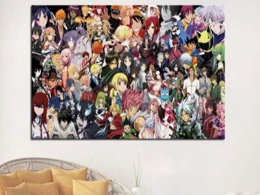 Manga Anime Crossover Wall Display